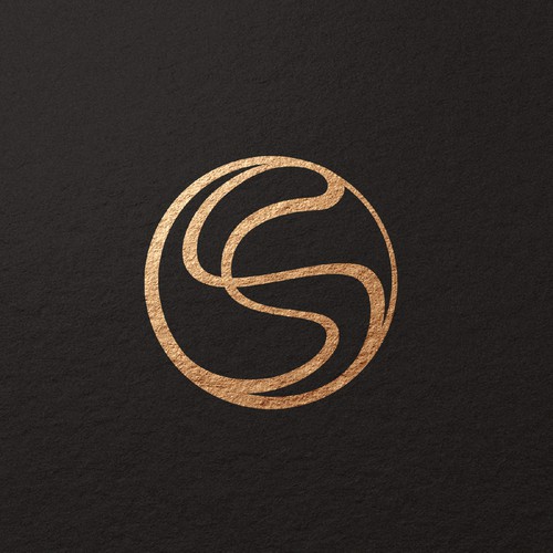 Abstract S Initial Logo in Circular Shape