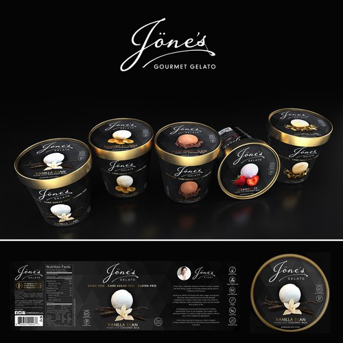 MODERN, ELEGANT, PREMIUM, SEXY GELATO LABEL DESIGN