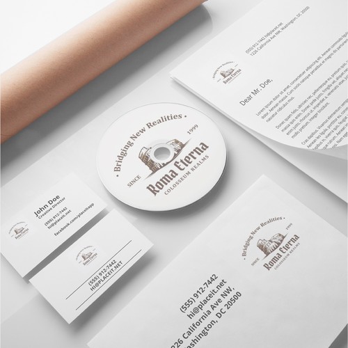 Roma Eterna Logo and Stationery Design Project