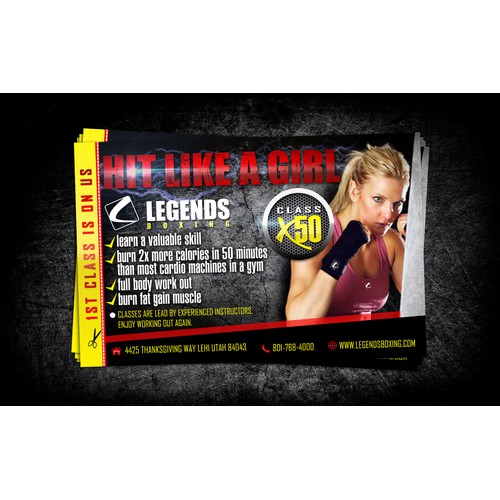 Create the next postcard or flyer for Legends Boxing