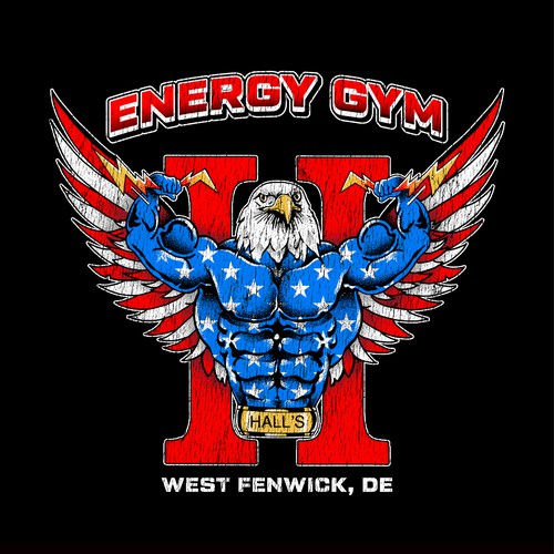 T-shirt design for Energy Gym Hall's