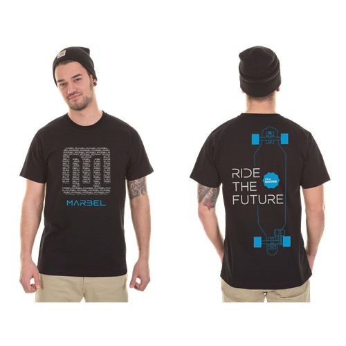 T-shirt for the World's lightest electric vehicle. The Marbel Electric Skateboard.