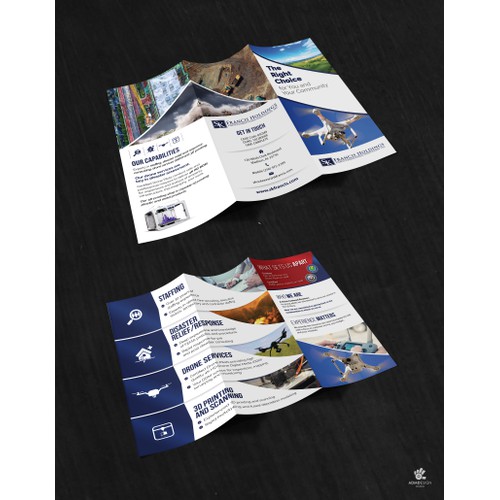 Trinity UAV Tri Fold Brochure Design