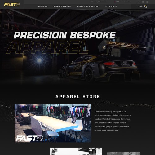 Motorsport Clothing eCommerce Website