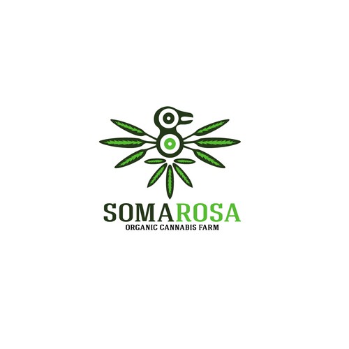 cannabis farm logo concept