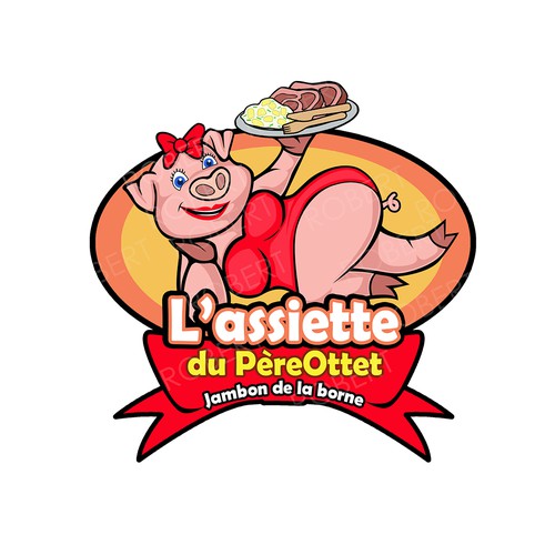 Sexy Pig for Restaurant Logo Design