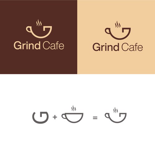 Grind Cafe logo design