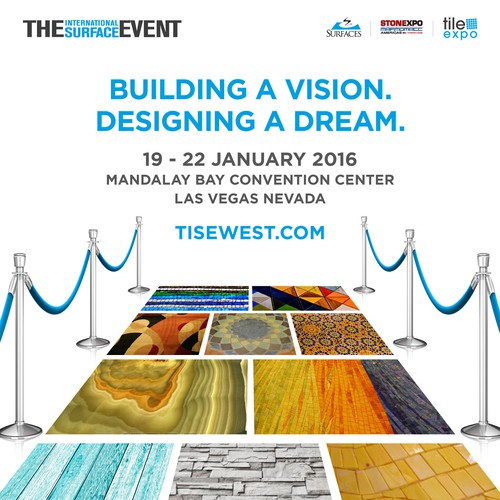 Create a Colorful Print Ad for a Beautiful Int'l Floor Tile & Stone Tradeshow