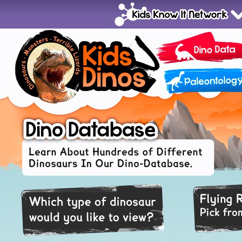 Kids Dinos Website Re-design