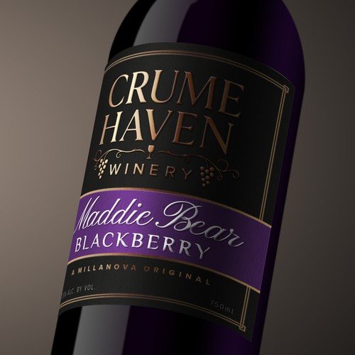 Crume Haven wine label designs