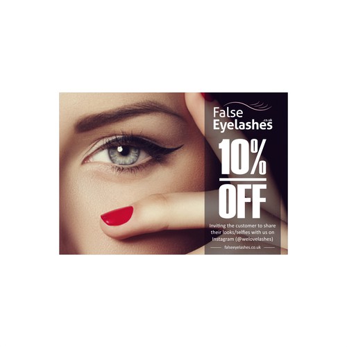 flyer from false eyelashes