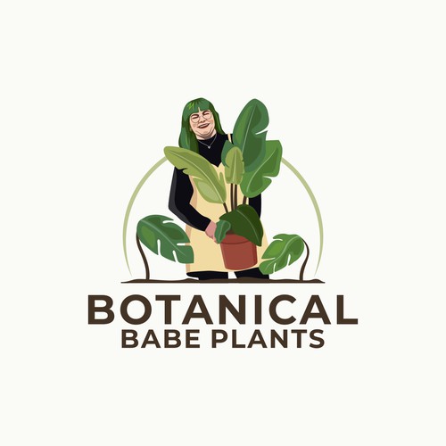 Illustrated, Bright, Lively New Logo for Botanical Babe Plants