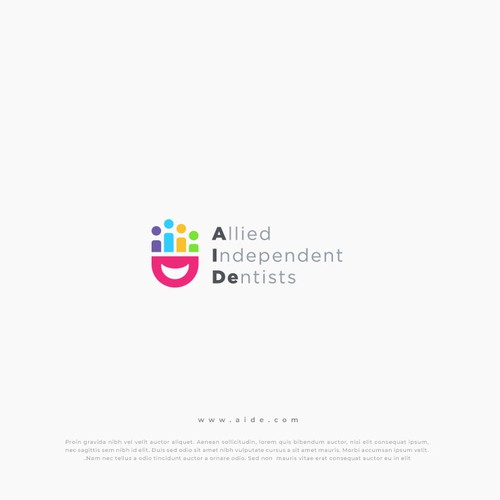 Modern minimalist playful dentist community logo