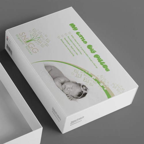 create a packaging design for an organic childrens pillow