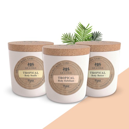 Luxury & Eco Label Design for Coconut based Body Care