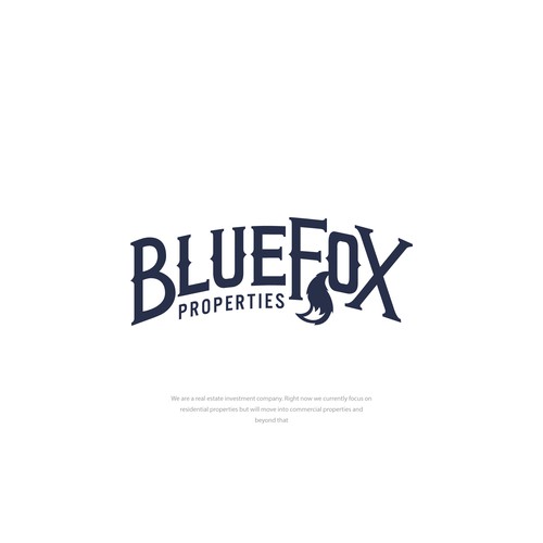 Fun wordmark for bluefox property