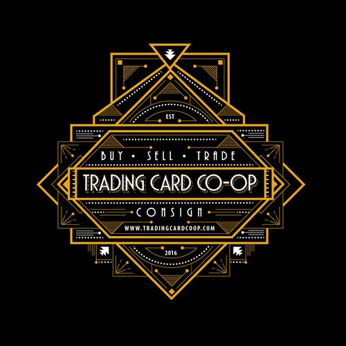 Logo in Art Deco style for Trading Card Co-Op 