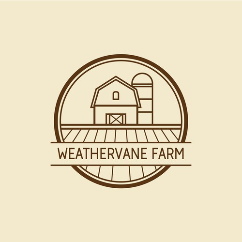 An agriculture company logo design to Weathervane Farm