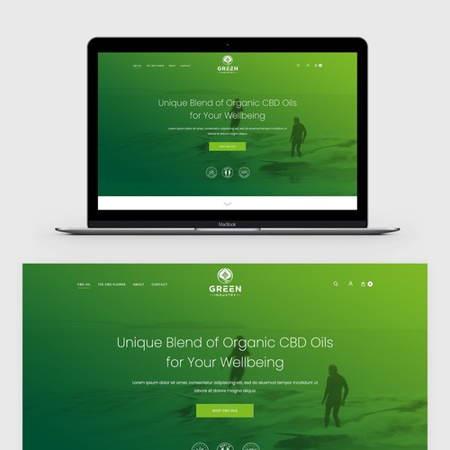 Lifestyle Focused UI Design for a CBD Oil Website