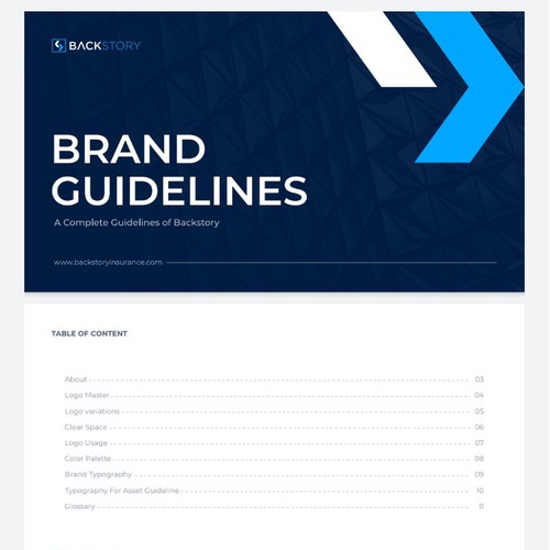 Brand guidelines for Backstory Insurance