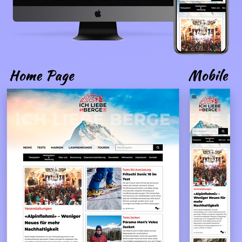 Design for a news site