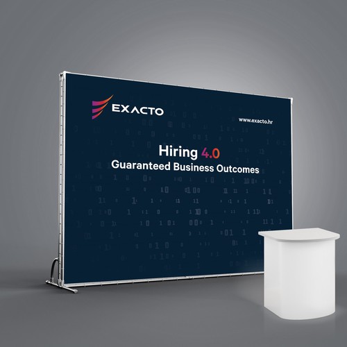 Tradeshow booth backdrop for exactor.hr