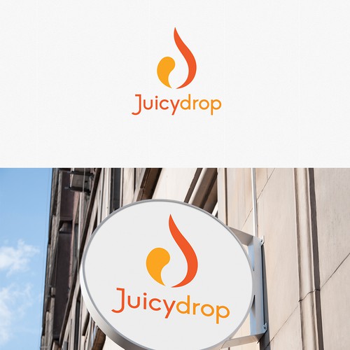 Juicy drop logo design