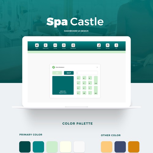 Spa Castle - dashboard design