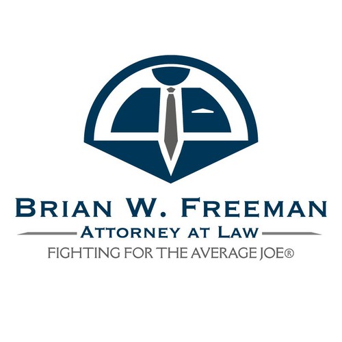 Create a logo for attorney Brian W. Freeman - "fighting for the average Joe®"