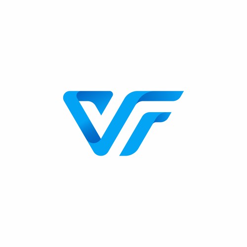 Modern Blue 'VF' Logo