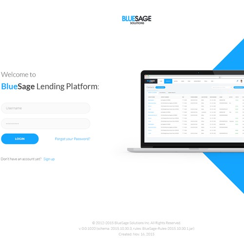 BlueSage Login Page