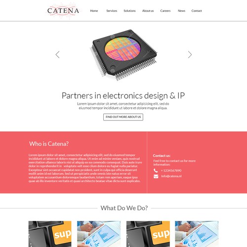 Create modern website for high-tech chip design firm