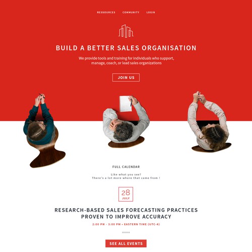 Website redesign for professional association