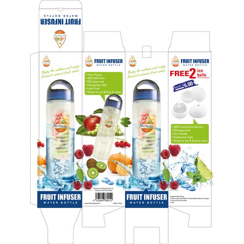 Create an appealing & inviting fruit infuser water bottle package