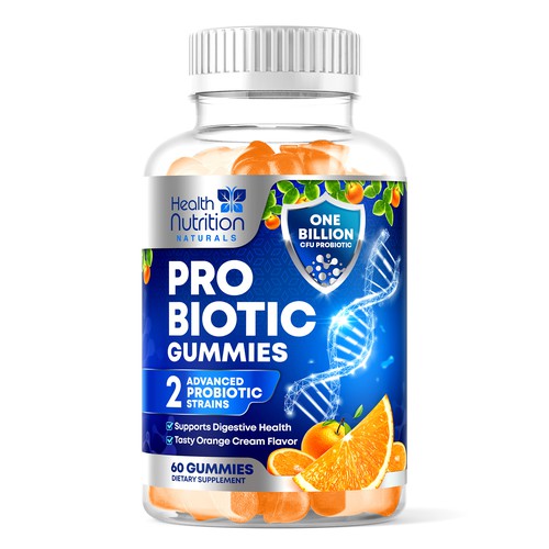 Healthy Probiotic Gummies Label