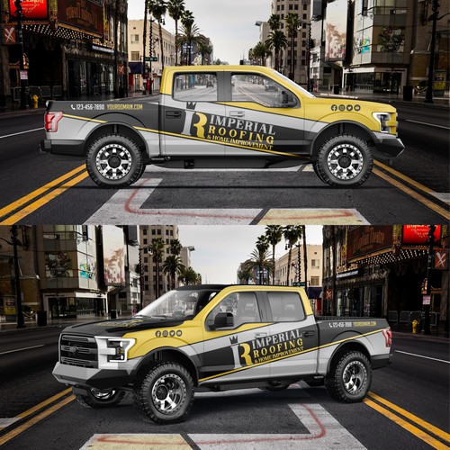 truck wrap for roofing company