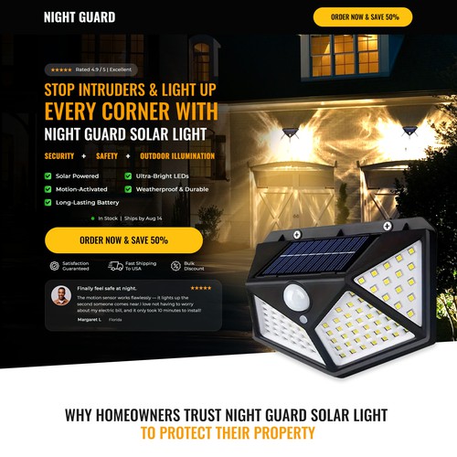 Solar Light landing page