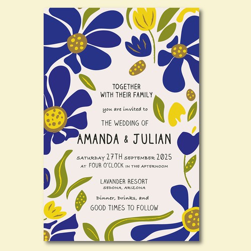 Wedding invitation card