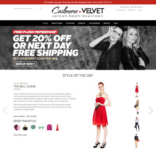 Main Homepage Banners for Online Fashion Website for Women