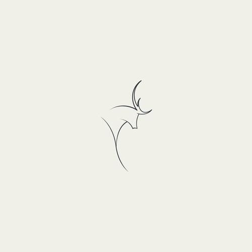 Minimal logo of a deer 