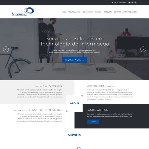 Homepage Design for ClearTech