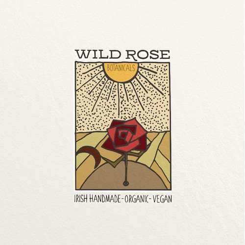 Wild Rose Botanicals Retro Logo