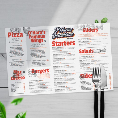 Menu design