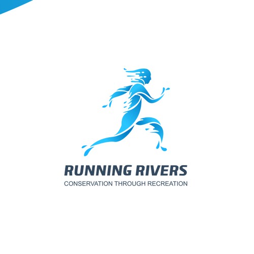running rivers concept logo.
