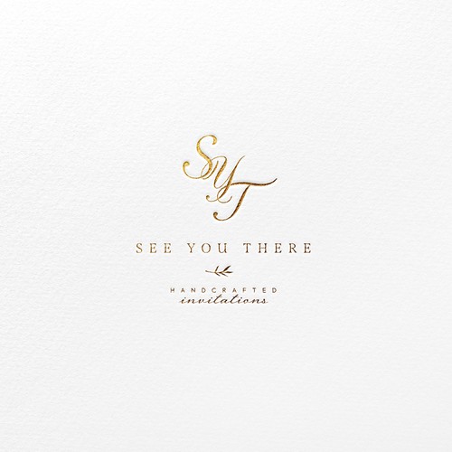 Elegant monogram logo design for See You There - Handcrafted invitations