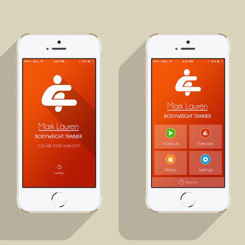 Redesign our successful fitness app to be more modern (newer iOS 7 & 8design)