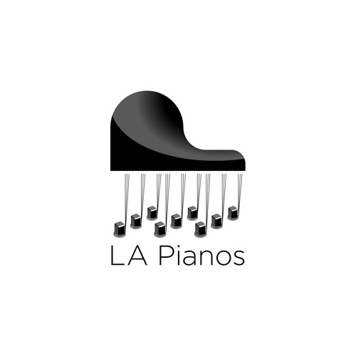 modern logo for a piano store contest entry