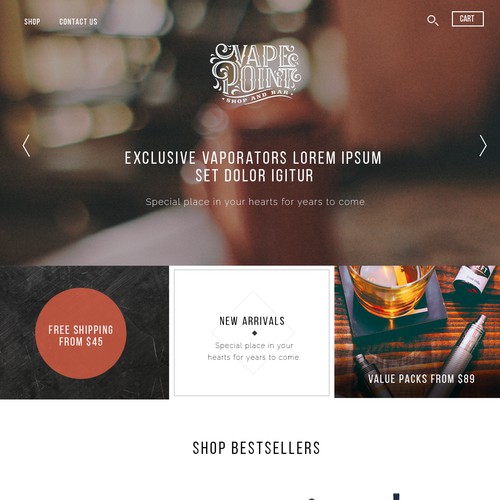 Vape Point Shop & Bar WEB design