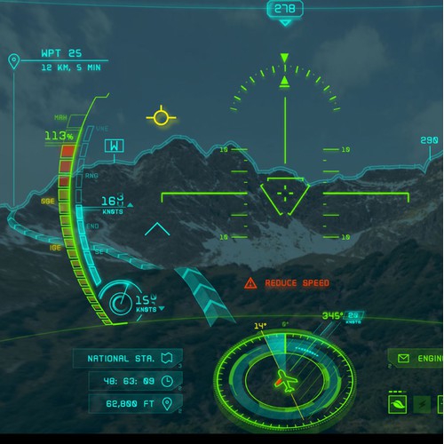 VR Head-Up Display (HUD) UI Design for an Aircraft