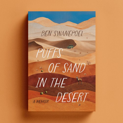 Puffs of Sand in the Desert | Memoir Book Cover Design Inspired by South Africa's Wild Landscapes